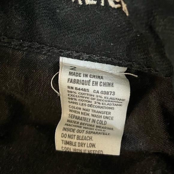 Black Short Distressed Jean Shorts - Picture 2 of 2